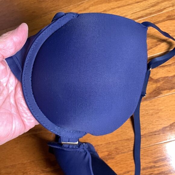 Vance Camuto Size 34B lightly padded underwire Razorback navy blue bra NWOT - Picture 8 of 9